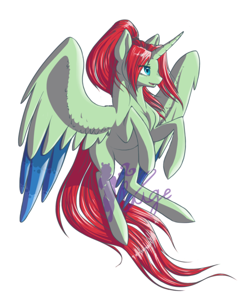 Size: 2000x2325 | Tagged: safe, artist:koolcatloveanimals, derpibooru import, oc, oc:wysteria, unofficial characters only, alicorn, pony, alicorn oc, horn, image, png, solo, watermark, wings