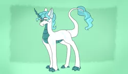 Size: 2555x1485 | Tagged: safe, artist:mayflower-mlp, derpibooru import, oc, oc:seaspray, unofficial characters only, dracony, hybrid, fangs, image, interspecies offspring, male, offspring, parent:rarity, parent:spike, parents:sparity, png, solo