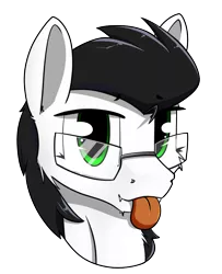 Size: 1694x2090 | Tagged: safe, artist:dacaoo, derpibooru import, oc, oc:skysprinter, unofficial characters only, :p, cute, glasses, icon, image, png, tongue out