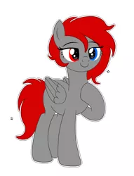 Size: 4500x5891 | Tagged: safe, artist:chip16, artist:sailorrainbow-bases, derpibooru import, oc, oc:ruby gleam, unofficial characters only, pegasus, pony, commission, female, heterochromia, image, mare, pegasus oc, png, simple background, smiling, solo, solo female, white background, wings, ych result
