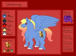 Size: 7689x5735 | Tagged: safe, artist:misskanabelle, derpibooru import, oc, unofficial characters only, pegasus, pony, clothes, female, hoof fluff, image, mare, pegasus oc, png, reference sheet, scarf, signature, solo, wings