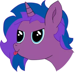 Size: 1290x1204 | Tagged: safe, artist:eminent entropy, derpibooru import, oc, oc:stellar trace, unofficial characters only, pony, unicorn, :p, bust, derpibooru exclusive, emote, emotes, image, png, portrait, solo, tongue out