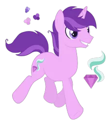 Size: 2400x2600 | Tagged: safe, artist:magicuniclaws, derpibooru import, oc, pony, unicorn, image, magical lesbian spawn, male, offspring, parent:amethyst star, parent:starlight glimmer, png, simple background, solo, stallion, transparent background