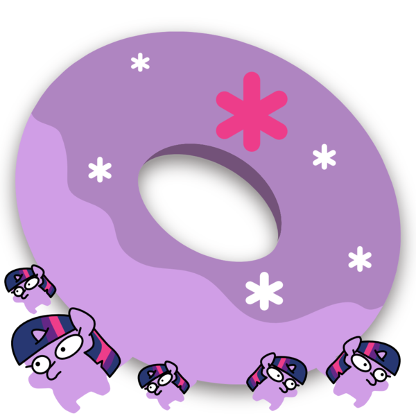 Size: 1080x1080 | Tagged: questionable, artist:poxy_boxy, derpibooru import, twilight sparkle, art pack:doughnut pack, cursed image, donut, food, image, innuendo, png, twiggie, why