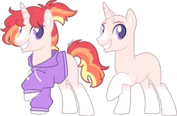 Size: 3790x2479 | Tagged: safe, artist:kurosawakuro, derpibooru import, oc, pony, unicorn, bald, clothes, hoodie, image, male, png, simple background, solo, stallion, transparent background