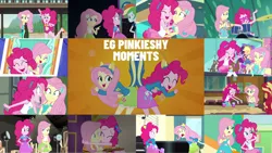 Size: 1280x721 | Tagged: safe, derpibooru import, edit, edited screencap, editor:quoterific, screencap, applejack, fluttershy, pinkie pie, rainbow dash, sci-twi, sunset shimmer, twilight sparkle, rabbit, raccoon, squirrel, eqg summertime shorts, equestria girls, equestria girls (movie), equestria girls series, forgotten friendship, legend of everfree, legend of everfree - bloopers, movie magic, rainbow rocks, rollercoaster of friendship, spring breakdown, steps of pep, tip toppings, tip toppings: fluttershy, unsolved selfie mysteries, spoiler:eqg series (season 2), spoiler:eqg specials, ^^, animal, applejack's hat, beach, boots, bowtie, camp everfree outfits, clothes, cowboy boots, cowboy hat, cute, cutie mark, cutie mark on clothes, denim skirt, diapinkes, drums, eyes closed, female, flutterpie, food, geode of fauna, geode of sugar bombs, glasses, hairpin, hat, heart shaped glasses, helping twilight win the crown, image, jackabetes, jewelry, laughing, lesbian, magical geodes, musical instrument, necklace, one-piece swimsuit, open mouth, photo booth (song), png, ponytail, sandals, shipping, shoes, shyabetes, skirt, smiling, sprinkles, swimsuit, tambourine, tanktop, twiabetes