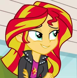 Size: 613x618 | Tagged: safe, derpibooru import, screencap, sunset shimmer, equestria girls, rainbow rocks, cropped, image, jpeg, solo