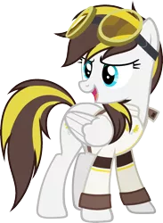 Size: 1237x1689 | Tagged: safe, artist:pegasski, derpibooru import, oc, oc:ruffian, pegasus, pony, clothes, female, goggles, image, mare, png, simple background, solo, transparent background