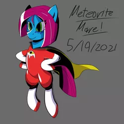 Size: 2850x2850 | Tagged: safe, artist:malixcrash, artist:megabyte1835, derpibooru import, oc, oc:meteorite mare, earth pony, pony, image, png, power ponies, simple background, solo, superhero