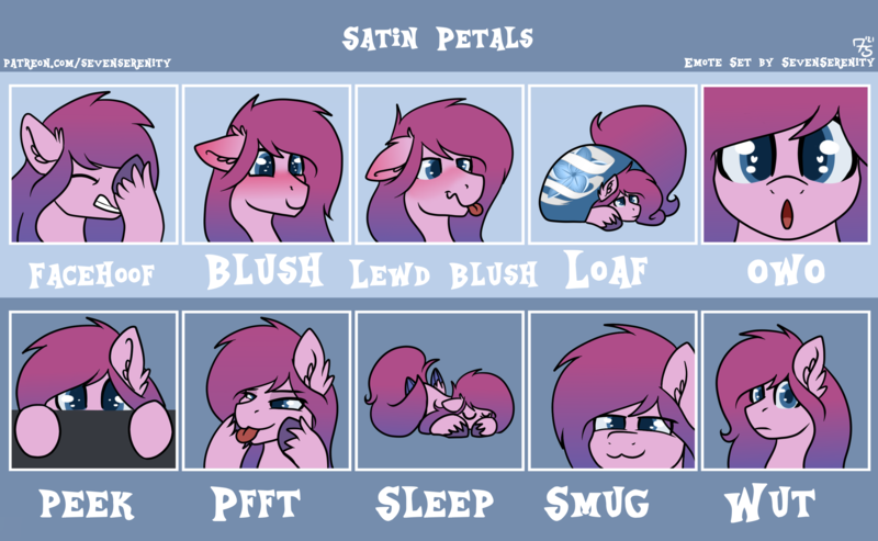 Size: 2800x1725 | Tagged: safe, artist:sevenserenity, derpibooru import, oc, oc:satin petals, unofficial characters only, pegasus, pony, blanket, commission, emote, emote set, head shot, image, male, patreon, patreon reward, peek, png, stallion, wingdings