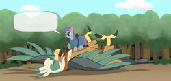 Size: 4242x1995 | Tagged: safe, alternate version, artist:malte279, derpibooru import, maud pie, bird, roc, boulder, comic, everfree forest, exploitable, fill in the blank, image, jpeg, pun, rock