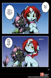 Size: 3000x4596 | Tagged: safe, artist:dormin-dim, artist:dormin-kanna, derpibooru import, oc, unofficial characters only, changeling, pegasus, pony, changeling oc, comic, duo, green changeling, image, png