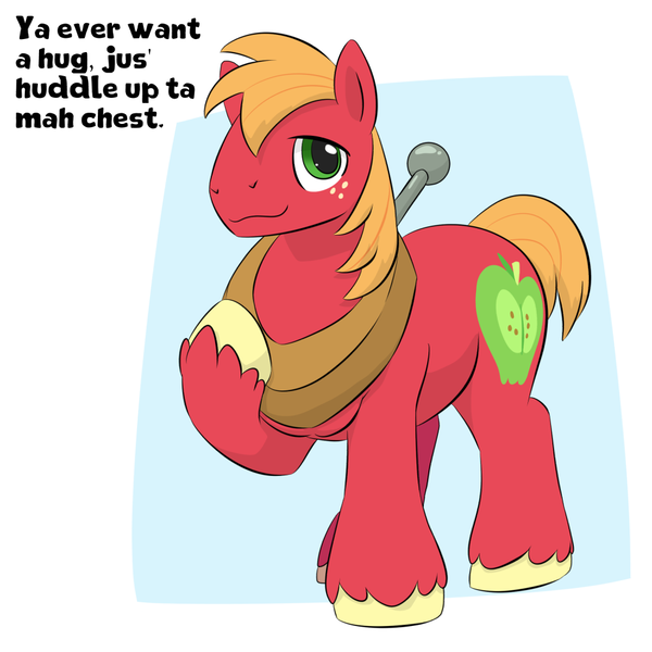 Size: 1000x1000 | Tagged: safe, artist:dendollae, derpibooru import, big macintosh, earth pony, pony, image, looking at you, male, png, solo, stallion, unshorn fetlocks