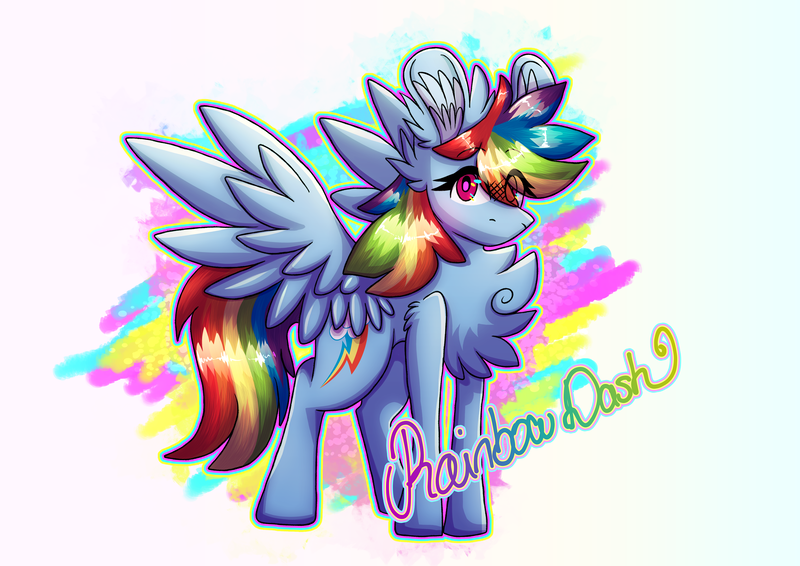 Size: 4093x2894 | Tagged: safe, alternate version, artist:xneodrago, derpibooru import, rainbow dash, pegasus, pony, abstract background, blushing, chest fluff, ear fluff, eyelashes, female, image, mare, png, solo, wings