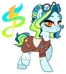 Size: 1151x1293 | Tagged: safe, artist:marihht, derpibooru import, oc, unofficial characters only, pony, base used, clothes, cutie mark, female, goggles, image, magical lesbian spawn, mare, offspring, overalls, parent:lightning dust, parent:rainbow dash, parents:rainbowdust, png, simple background, transparent background