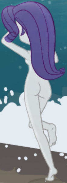 Size: 1508x4095 | Tagged: questionable, artist:invisibleink, derpibooru import, edit, rarity, equestria girls, equestria girls series, armpits, arms in the air, ass, barefoot, beach, breasts, busty rarity, butt, cropped, faceless female, feet, female, image, jpeg, nudity, offscreen character, practitioner of naturism, rearboob, rearity, solo, solo female