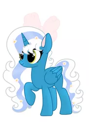 Size: 959x1313 | Tagged: safe, artist:riofluttershy, derpibooru import, oc, oc:fleurbelle, alicorn, pony, alicorn oc, bow, cute, female, flower, flower in hair, hair bow, heart eyes, horn, image, jpeg, mare, wingding eyes, wings, yellow eyes