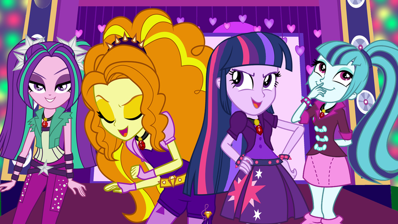 Size: 7000x3938 | Tagged: safe, artist:ktd1993, derpibooru import, adagio dazzle, aria blaze, sonata dusk, twilight sparkle, equestria girls, rainbow rocks, disguise, disguised siren, image, jpeg, the dazzlings