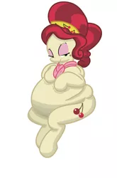 Size: 1636x2484 | Tagged: safe, artist:envy, cherry jubilee, earth pony, pony, chubby, chubby jubilee, fat, female, image, mare, png, simple background, solo, white background