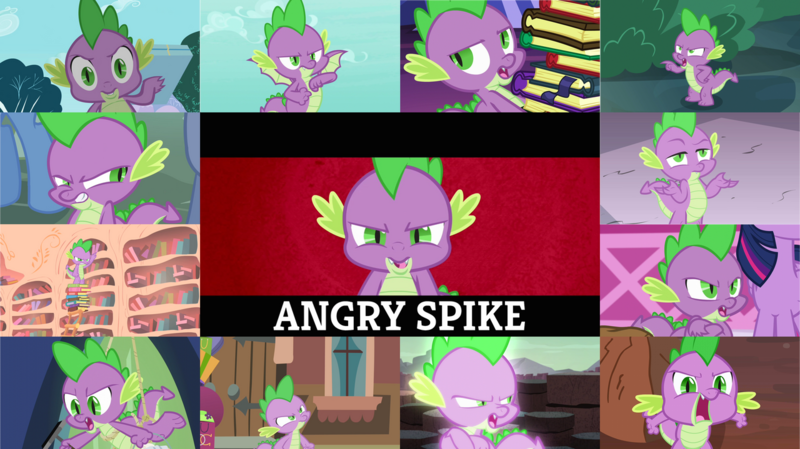 Size: 1280x719 | Tagged: safe, derpibooru import, edit, edited screencap, editor:quoterific, screencap, spike, twilight sparkle, twilight sparkle (alicorn), alicorn, dragon, pony, dragon quest, every little thing she does, flutter brutter, gauntlet of fire, it ain't easy being breezies, just for sidekicks, lesson zero, molt down, owl's well that ends well, ppov, rarity takes manehattan, season 1, season 2, season 3, season 4, season 6, season 8, simple ways, the break up breakdown, spoiler:s08, angry, book, crossed arms, female, image, ladder, male, mare, offscreen character, open mouth, png, spike is not amused, stallion, twilight's castle, unamused, winged spike, wings