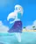 Size: 1698x2048 | Tagged: safe, artist:biocrine, derpibooru import, trixie, equestria girls, beach, beach babe, blue swimsuit, clothes, image, png, sarong, scenery, swimsuit, swimsuit aside, trixie's beach shorts swimsuit