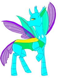 Size: 2767x3689 | Tagged: safe, artist:agdapl, derpibooru import, changedling, changeling, changedlingified, crossover, image, looking back, male, png, raised hoof, simple background, solo, species swap, spy, team fortress 2, transparent background