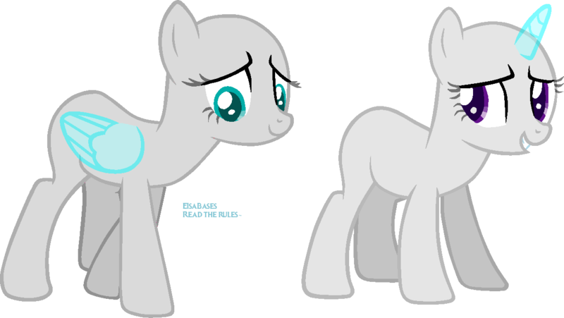 Size: 1265x713 | Tagged: safe, artist:eisabases, derpibooru import, oc, unofficial characters only, pegasus, pony, unicorn, bald, base, duo, eyelashes, female, horn, image, mare, pegasus oc, png, simple background, smiling, transparent background, unicorn oc, wings