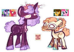 Size: 3508x2480 | Tagged: safe, artist:dazey-the-goat, derpibooru import, big macintosh, cheese sandwich, pinkie pie, twilight sparkle, oc, earth pony, pony, unicorn, cheesepie, cloven hooves, colored hooves, duo, female, flower, flower in hair, image, male, offspring, parent:big macintosh, parent:cheese sandwich, parent:pinkie pie, parent:twilight sparkle, parents:cheesepie, parents:twimac, png, screencap reference, shipping, simple background, straight, transparent background, twimac