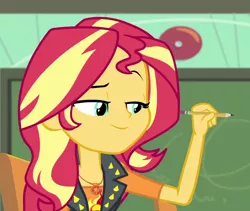 Size: 1280x1080 | Tagged: safe, derpibooru import, screencap, sunset shimmer, equestria girls, equestria girls series, the finals countdown, cropped, female, image, png, solo