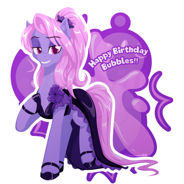 Size: 3200x3200 | Tagged: safe, artist:willoillo, derpibooru import, oc, oc:bubblegum bomb, unofficial characters only, earth pony, pony, earth pony oc, image, png, present