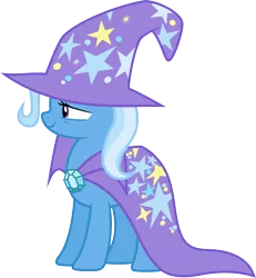 Size: 3000x3243 | Tagged: safe, artist:jeatz-axl, derpibooru import, trixie, pony, unicorn, cape, clothes, female, hat, image, mare, png, simple background, smiling, solo, transparent background, trixie's cape, trixie's hat, vector