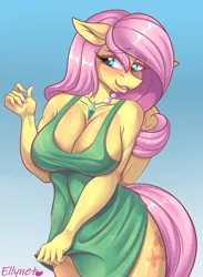 Size: 3808x5200 | Tagged: suggestive, artist:ellynet, derpibooru import, fluttershy, anthro, pegasus, big breasts, breasts, busty fluttershy, clothes, female, image, png, shy, solo, solo female, whore lips