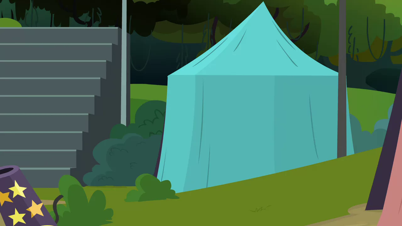 Size: 1280x720 | Tagged: safe, derpibooru import, screencap, the washouts (episode), background, bleachers, canon, image, png, scenic ponyville, tent