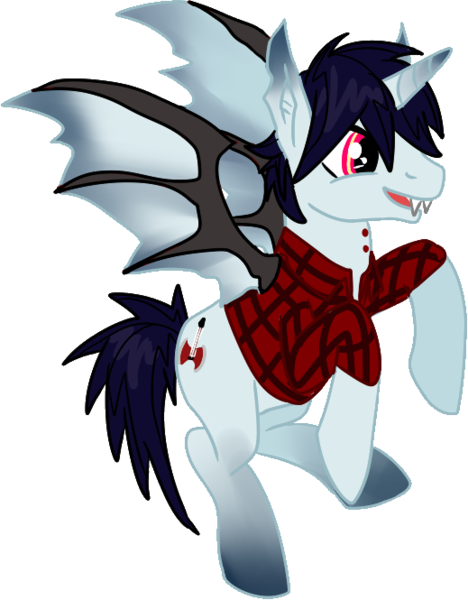 Size: 519x665 | Tagged: safe, artist:smilesupsidedown, derpibooru import, ponified, alicorn, bat pony, bat pony alicorn, pony, adventure time, bat ponified, bat wings, clothes, horn, image, male, marshall lee, png, race swap, simple background, solo, stallion, transparent background, wings