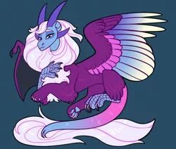 Size: 2600x2200 | Tagged: safe, artist:loryska, derpibooru import, oc, draconequus, hybrid, female, image, interspecies offspring, offspring, parent:discord, parents:discolight, parent:twilight sparkle, png, simple background, solo