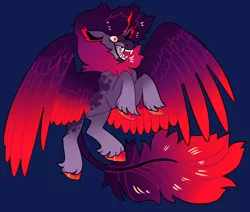 Size: 2600x2200 | Tagged: safe, artist:loryska, derpibooru import, oc, alicorn, pony, colored wings, gradient wings, image, male, offspring, parent:king sombra, parent:twilight sparkle, parents:twibra, png, simple background, solo, stallion, wings