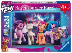 Size: 1622x1200 | Tagged: safe, derpibooru import, official, izzy moonbow, pipp petals, sunny starscout, zipp storm, earth pony, pegasus, pony, unicorn, my little pony: a new generation, g5, image, jpeg, my little pony logo, puzzle, puzzle box, ravensburger