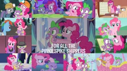 Size: 1280x721 | Tagged: safe, derpibooru import, edit, edited screencap, editor:quoterific, screencap, maud pie, pinkie pie, rainbow dash, rarity, spike, dragon, earth pony, pegasus, pony, unicorn, a canterlot wedding, amending fences, fall weather friends, it's about time, may the best pet win, over a barrel, owl's well that ends well, rock solid friendship, school daze, season 1, season 2, season 3, season 5, season 7, season 8, season 9, the best night ever, the crystal empire, the last laugh, the mane attraction, spoiler:s08, spoiler:s09, ^^, cute, diapinkes, eating, eyes closed, female, food, hat, hot air balloon, ice cream, image, in which pinkie pie forgets how to gravity, male, mare, night, one eye closed, open mouth, pinkie being pinkie, pinkie physics, pinkiespike, png, scared, shipping, spikabetes, stallion, straight, twilight's castle, twinkling balloon, whispering