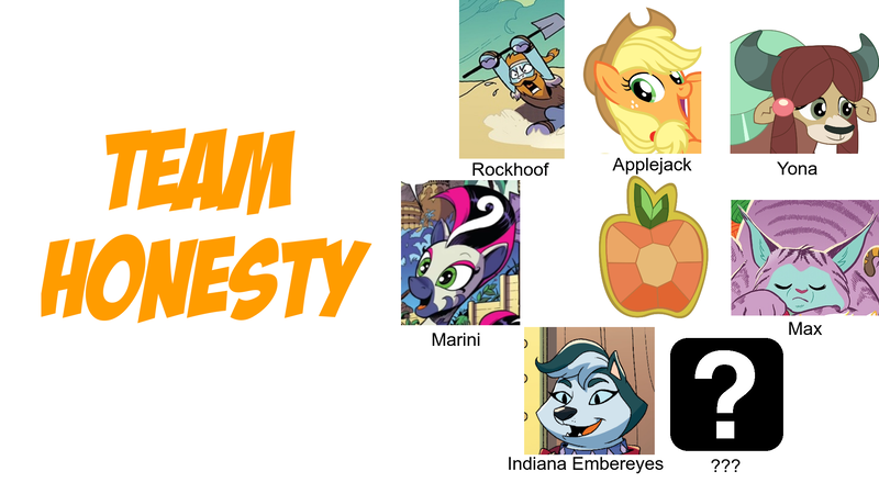 Size: 1920x1080 | Tagged: safe, artist:andypriceart, artist:briannacherrygarcia, artist:cirillaq, artist:ewized, artist:three uncle, artist:tonyfleecs, derpibooru import, idw, applejack, marini, rockhoof, yona, abyssinian, diamond dog, earth pony, yak, zebra, collage, element of honesty, image, indiana embereyes, max (cat), png, season 10