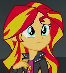 Size: 557x618 | Tagged: safe, derpibooru import, screencap, sunset shimmer, equestria girls, rainbow rocks, cropped, image, jpeg, solo