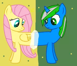 Size: 660x563 | Tagged: safe, artist:chica shy, derpibooru import, fluttershy, oc, oc:igames, catdog, image, meme, png