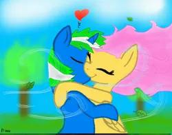 Size: 2048x1608 | Tagged: safe, artist:nerd musics, derpibooru import, fluttershy, oc, oc:igames, image, jpeg, kissing, shipping