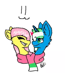 Size: 348x389 | Tagged: safe, artist:minepony yay, derpibooru import, fluttershy, oc, oc:igames, image, png, shipping