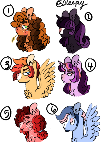 Size: 500x700 | Tagged: safe, artist:strawberrysharkie, derpibooru import, oc, oc:caraml apple brownie, oc:cherry berry bumpkin, oc:glittering geode, oc:ingeous inferno, oc:swirlin' whirlpool, oc:velveteen clyde, unofficial characters only, earth pony, pegasus, pony, unicorn, beard, blaze (coat marking), bust, chest fluff, earth pony oc, facial hair, female, freckles, hair over eyes, horn, image, magical lesbian spawn, male, mare, offspring, parent:applejack, parent:big macintosh, parent:cheese sandwich, parent:flash sentry, parent:fluttershy, parent:maud pie, parent:pinkie pie, parent:rainbow dash, parent:rarity, parent:soarin', parent:trouble shoes, parent:twilight sparkle, parents:cheesejack, parents:flashdash, parents:flashlight, parents:pinkiemac, parents:rarishoes, parents:soarinshy, parents:twimaud, pegasus oc, png, simple background, spread wings, stallion, straw in mouth, tongue out, transparent background, unicorn oc, wings