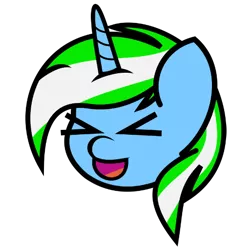 Size: 512x512 | Tagged: safe, artist:isaac_pony, derpibooru import, oc, oc:igames, emoji, happy, image, png, simple background, transparent background, yay