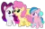 Size: 2505x1597 | Tagged: safe, artist:candyandflurry, derpibooru import, firefly, li'l cheese, oc, oc:amethyst, pony, the last problem, female, filly, g1 to g4, generation leap, image, png, simple background, transparent background