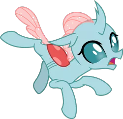 Size: 3086x3000 | Tagged: safe, artist:frownfactory, derpibooru import, ocellus, changedling, changeling, 2 4 6 greaaat, female, high res, horn, image, open mouth, png, simple background, solo, transparent background, vector