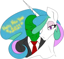 Size: 1566x1462 | Tagged: safe, artist:2hrnap, ponybooru import, princess celestia, oc, oc:anon, alicorn, human, anonlestia, blushing, bust, canon x oc, clothes, image, looking at you, oc and canon, png, simple background, suit, transparent background