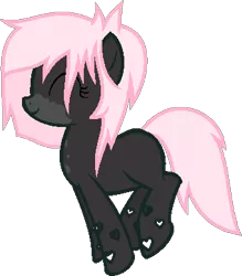 Size: 341x389 | Tagged: safe, artist:pegasski, derpibooru import, oc, unofficial characters only, earth pony, pony, base used, earth pony oc, eyelashes, eyes closed, female, image, mare, png, pronking, simple background, smiling, solo, transparent background