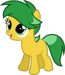 Size: 546x622 | Tagged: safe, artist:pegasski, derpibooru import, oc, oc:sandy luck, unofficial characters only, earth pony, pony, base used, earth pony oc, eyelashes, female, filly, image, looking up, open mouth, png, simple background, smiling, solo, transparent background